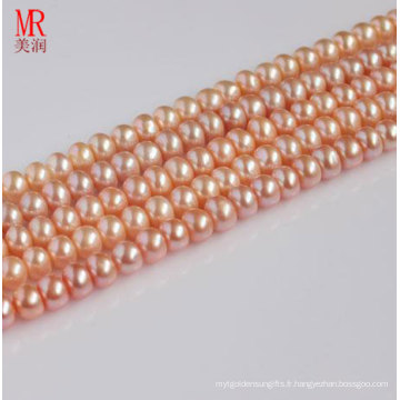 8-9mm Pink Fresh Water Pearl Strand